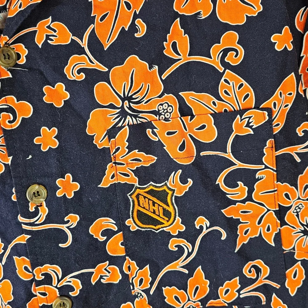 Vintage 2001 NHL Draft Florida Hawaiian Short Sleeve Button‎ Down Camp Shirt XXL
